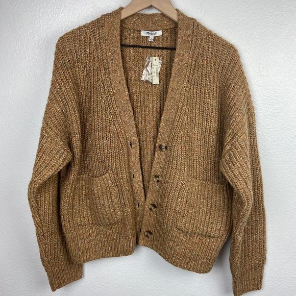 Madewell Sweaters - Madewell Speckled Rib Cardigan Sweater Button Down